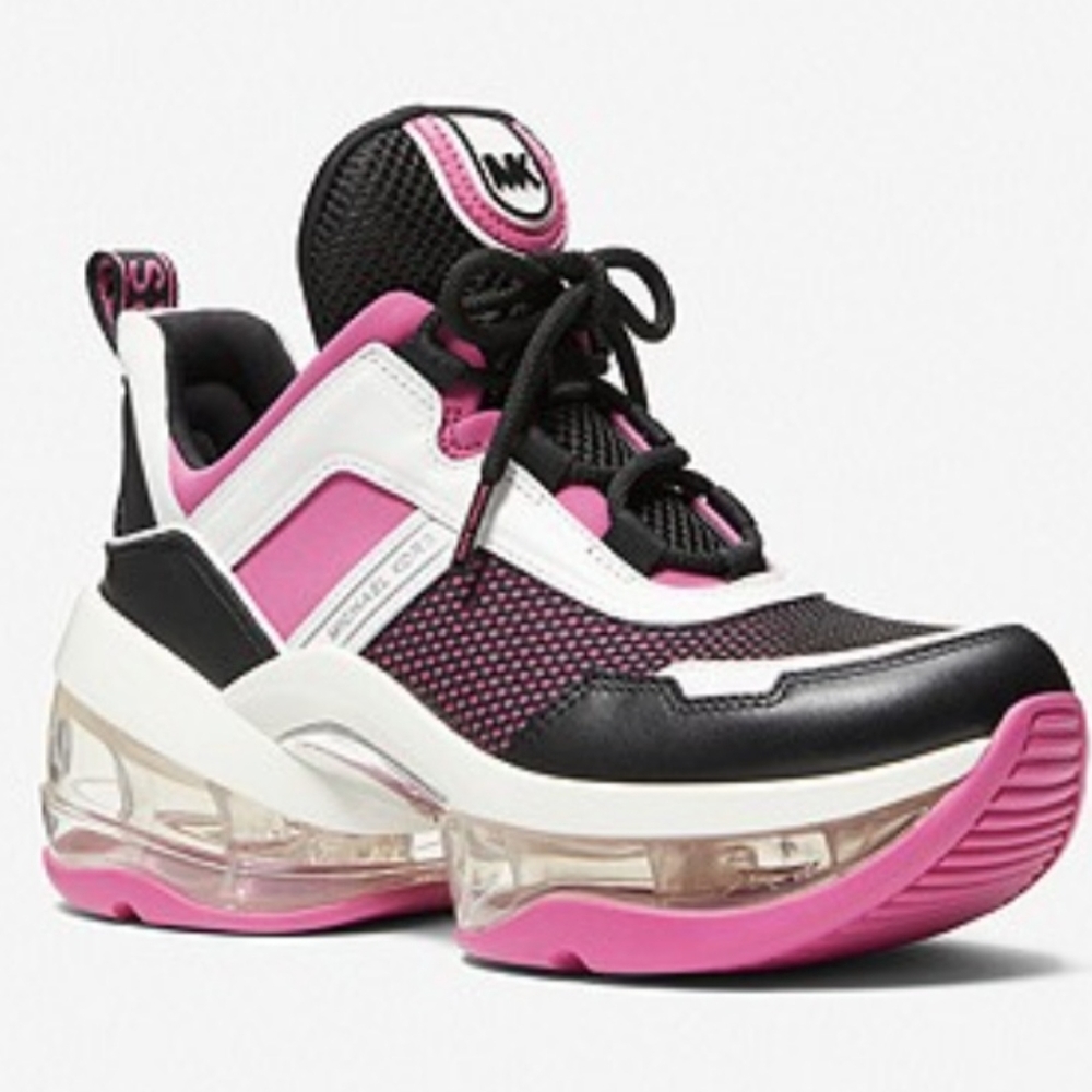 Michael Kors Women's Olympia Trainer Extreme Sneaker Cerise Multi